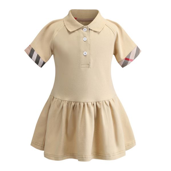 

Fashion Girl POLO Shirts Dress Summer Cotton Princess Dresses Fashion Short Sleeve Girls Dress for Beach