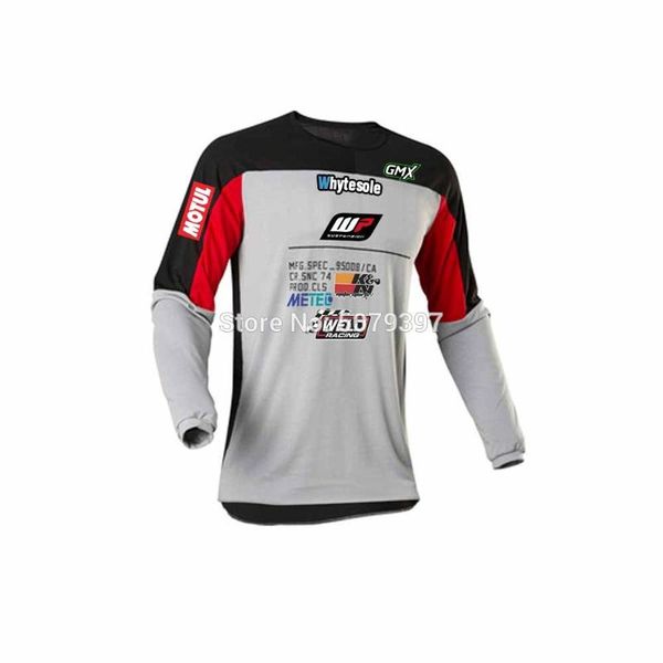 

2020 motocross jersey downhill jersey mtb bmx dh bike mx, Black;red