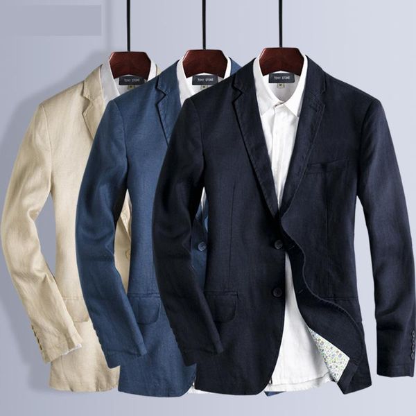 

new arrivla fashion men autumn spring summer linen cotton suit men thin mens casual jacket plus size m  xl 2xl 3xl, White;black