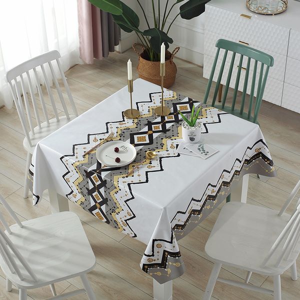 

net red northern european-style table cloth waterproof oil against disposable pvc plastic small table cloth square table square househol