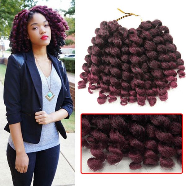 2020 Hot 8 Ombre Jumpy Wand Curl Weave Synthetic Twist Braids