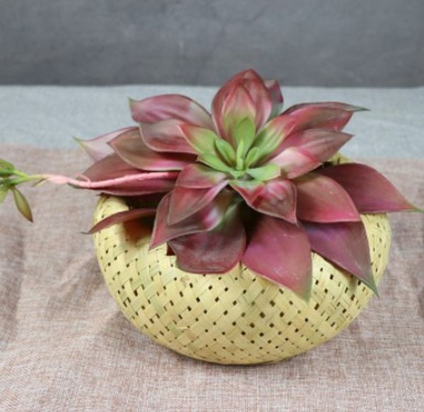 

waterproof lily lotus artificial succulent plant plastic real touch ourdoors background decoration large size 28cm ing