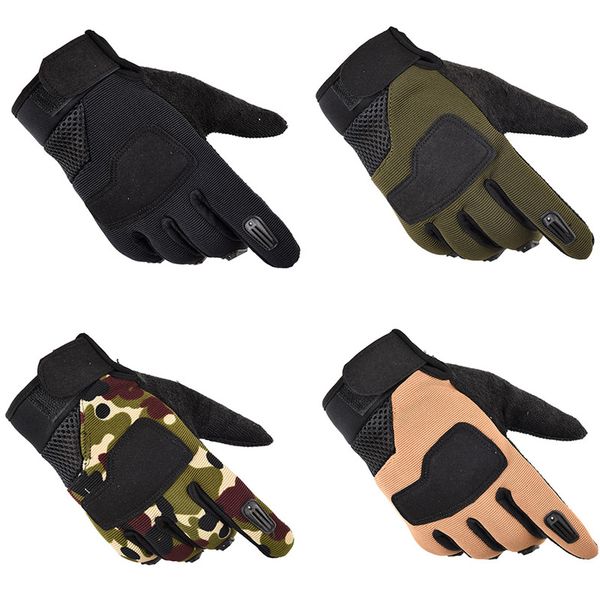 

tactical army cycling gloves full finger winter warm bike gloves camping hiking outdoor sports anti-slip glove, Black