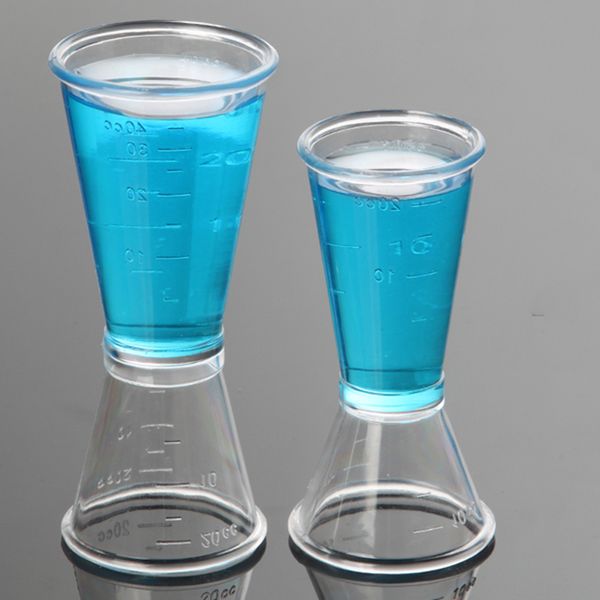 

pc resin double headed ounce measuring cups transparent measuring cup milk tea coffee bartending measuring cup 20/40cc