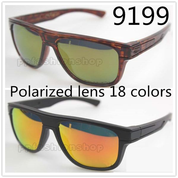 

men's rectangle polarized sunglasses 9199 brand tr90 frame sun glasses with box 18 colors, White;black