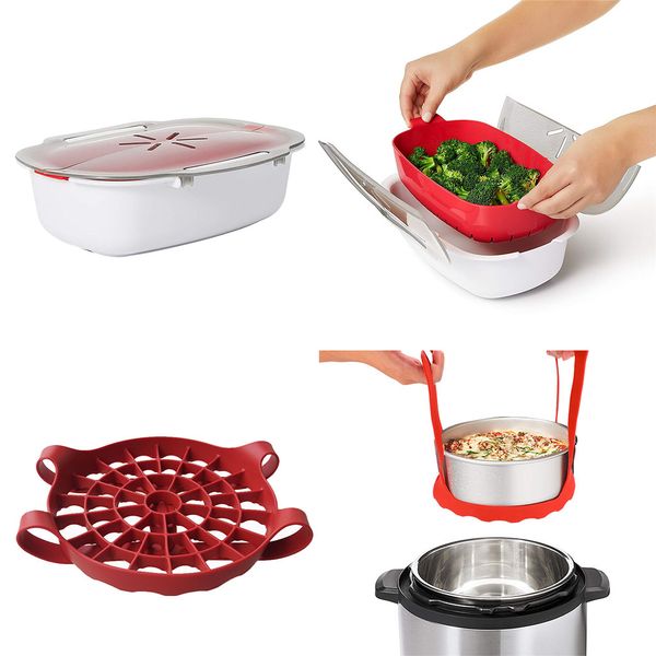 

silicone pressure cooker egg steamer cooking rack and cookware steamer set