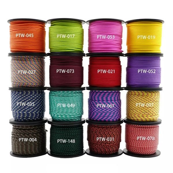 

new mil spec type i 3 strand core 100 feet (31m) outdoor survival parachute cord lanyard paracord 2mm diameter micro cord spool