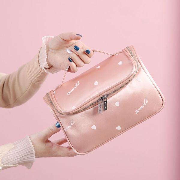 

travel hand cute online celebrity cosmetic bag women's portable large capacity country simple girl's cosmetics storage bag
