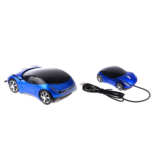 

2x car gaming mouse usb wired led optical lapdeskmice 800dpi blue