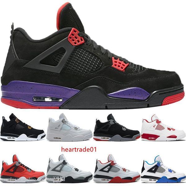 

4s shoes 4 basketball men raptors pure money bred royalty black cat white cement fire toro red mens athletic sports sneakers size 8-13