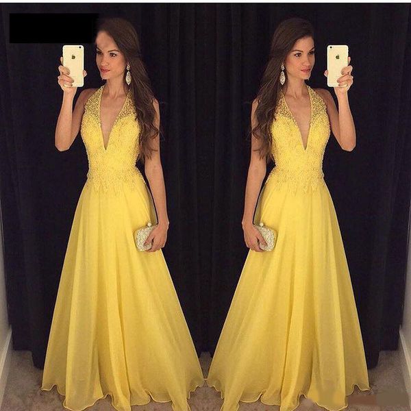 

v neck evening dresses chiffon with lace formal dress 2020 new year prom dress vestido de noiva, Black