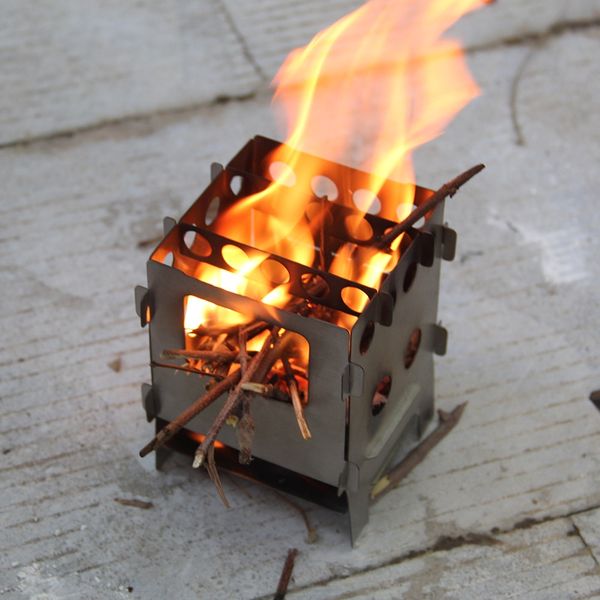 

lixada titanium wood stove lightweight folding wood stove outdoor camping stove picnic cooking burners backpacking furnace stoves