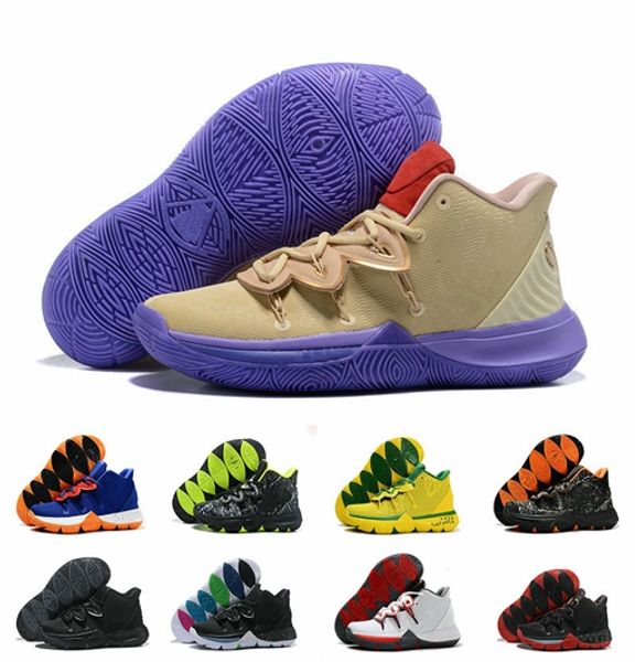 

2019 new kyrie 5 ba ketball hoe for ale irving 4 neaker port men hoe wolf grey team red outdoor trainer ba ketball hoe 4 5