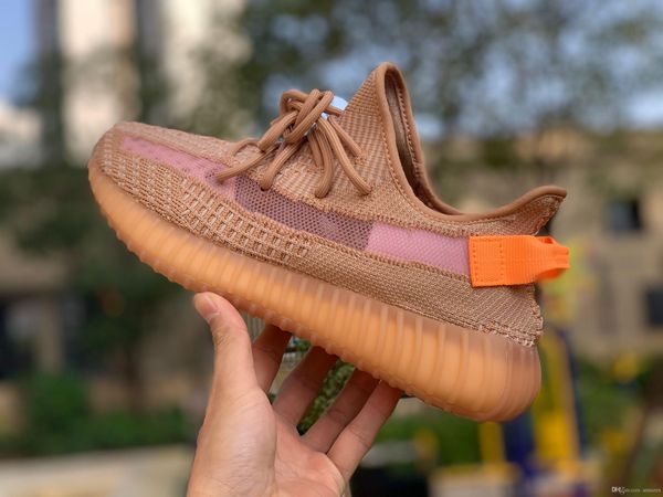 

Бесплатная Доставка 2019 350 V2 Клей Обувь Мужская Женская Kanye West Clay Кроссовки Большой