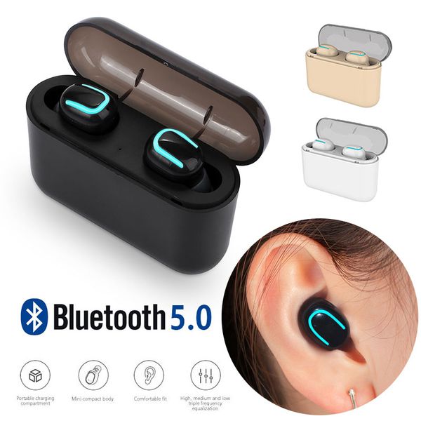 

u8 tws bluetooth earphones bluetooth 5.0 edr built-in mic mini earbud in-ear with 2200mah charging box for smart phone