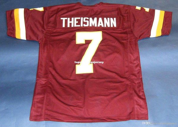 

retro #7 joe theismann custom mitchell & ness jersey wine red mens stitching s-5xl,6xl football jerseys running, Black;blue