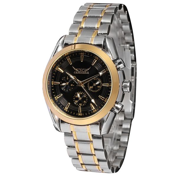 

горячая продажа jaragar часы мужские автоматические механические часы из нержавеющей стали мужские бизнес наручные часы relogio releges, Slivery;brown