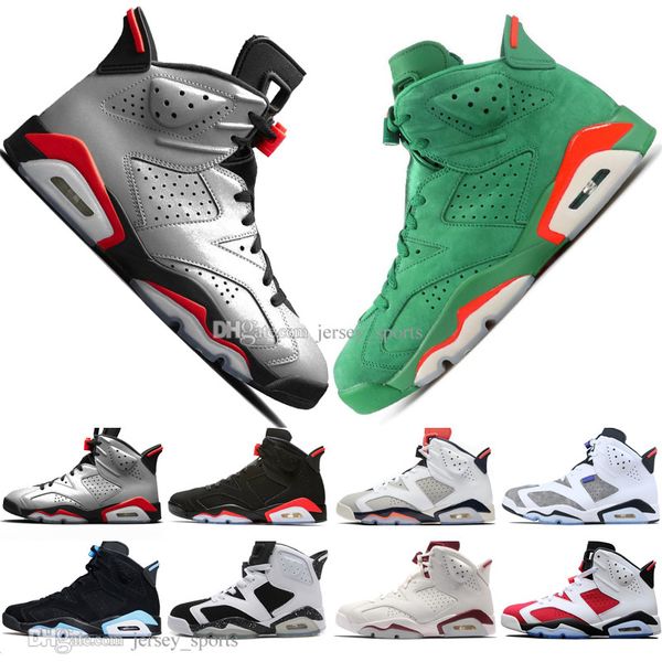 

2019 infrared bred 6 6s mens basketball shoes 3m reflective flint sport blue black cat low chrome men sneaker designer trainers