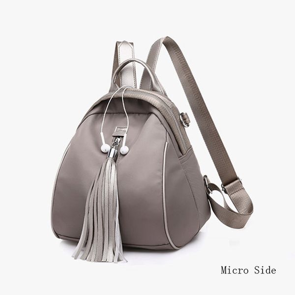 

nylon backpack new female fashion casual wild tassel large capacity quality ladies school bags trend backpack for women