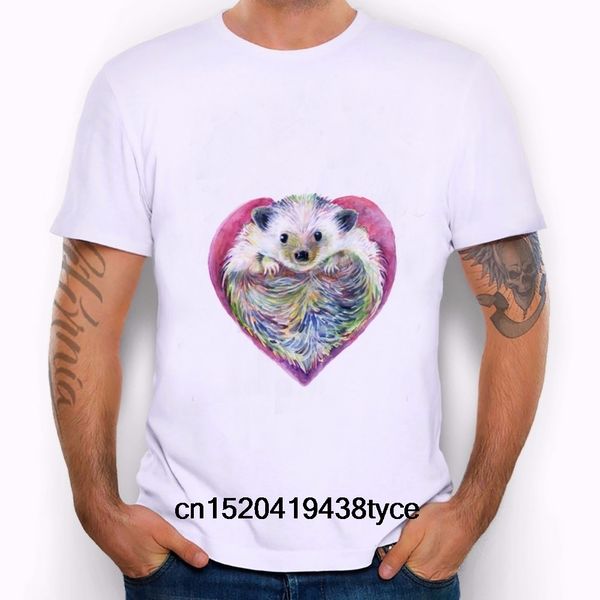 

fashion hedgehog new arrival boy man male short sleeve casual o-neck tee shirt t-shirts t-shirt, White;black