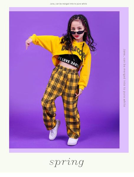 

kids jazz dance costume girls hip hop stage wear outfits and hoodie pants street dancing wear performance clothes, Black;red