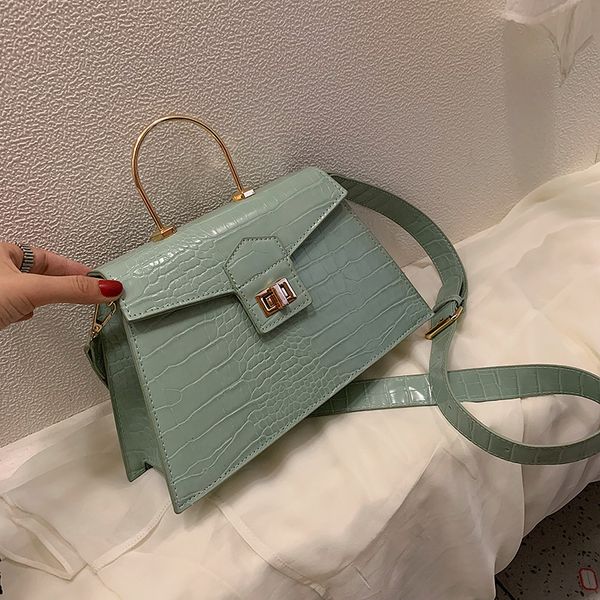 

2019 women stone pattern small square bag fashion pu leather stylish handbags wide strap messenger shoulder bag lady clutch