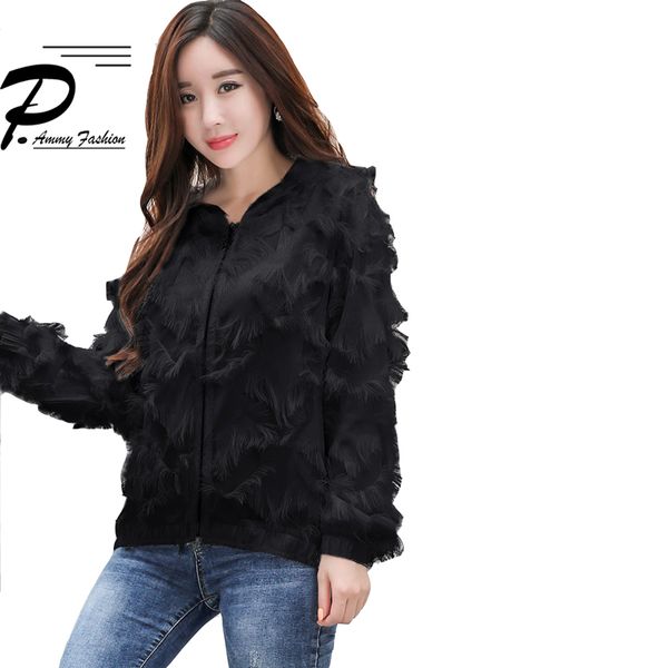 

plus size hooded tassel zipper coat women autumn long sleeve thin short jacket 2019 women's korean version jacket trench coat, Tan;black