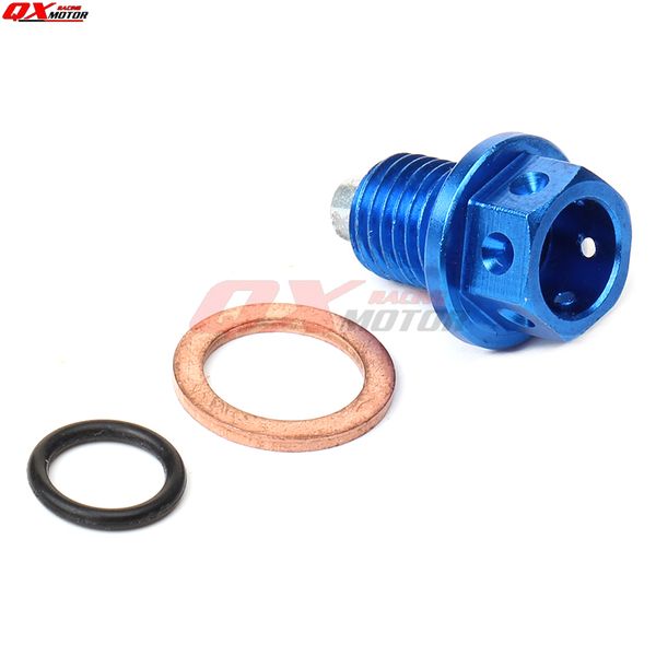 

синий магнитный megneto двигателя м12 масло сливная пробка болт гайка винт шайба грязи яму обезьяны велосипед atv квадроцикл багги картинг м