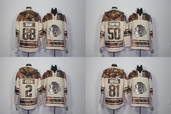 

wholesale men's chicago blackhawks #2 keith #88 kane #50 crawford #81 hossa beige hooded jerseys hockey hoodies sweatshirts, Black;red