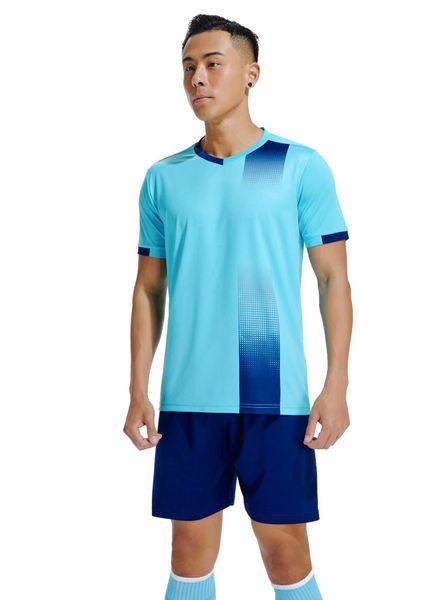 

discount men training football sets with shorts uniforms reversible football jerseys for that home and away look kits sports b08-18, Blue;black