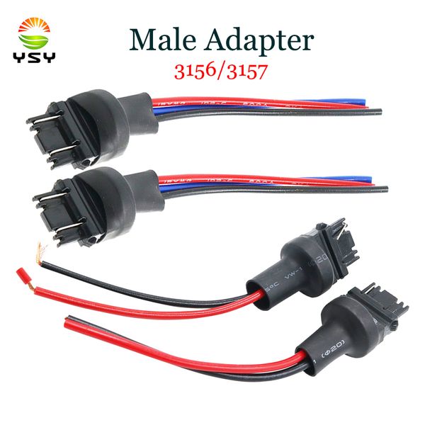 

ysy led 3156 3157 car lamp lights bulb male holder socket adapter car headlight tail lamp extension connector plug bulb holder
