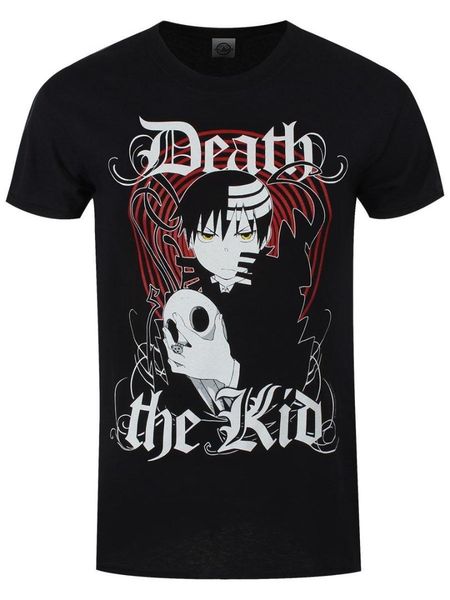 

soul eater death the kid men's black t shirt t shirt fashiont tee, White;black