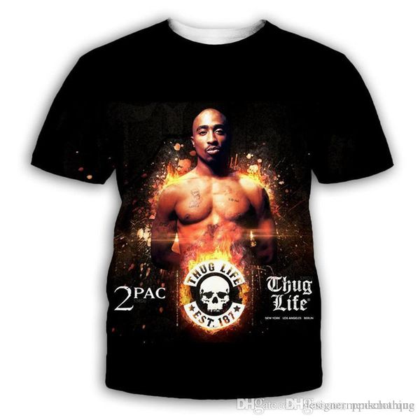 

2pac mens designer tshirts summer short sleeve o neck teenager rapper hiphop fashion male tees, White;black
