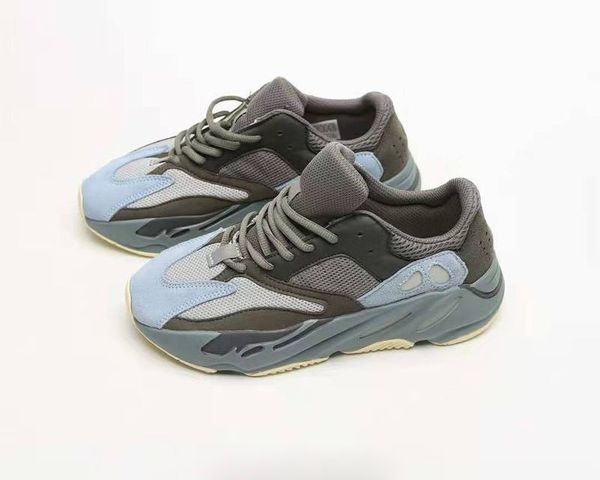 

with box)700 teal blue sneaker men women fashion teal blue running shoes