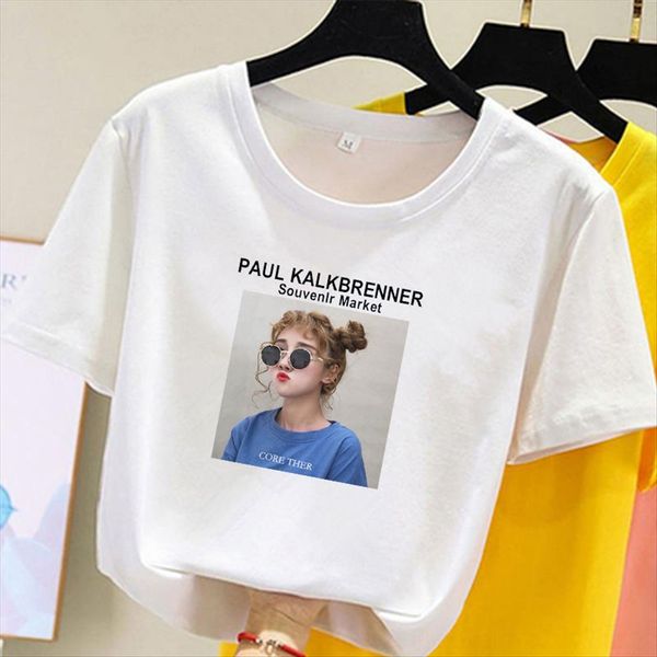 

running loose tide 2020 all-match round collar half sleeve t-shirt female running loose tide 2020 all-match round collar half sleeve, White