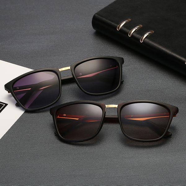 

fashion men's sunglasses square hd polarized sun glasses uv400 brand designer vintage driving eyewear 8656, White;black