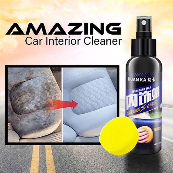 

120ml car interior wax tire-specific retreading agent cleaner coating polishing protection sponge multi-function cleaning spray