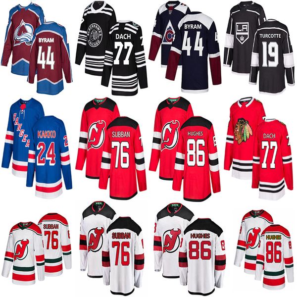 

2019 new devils jersey76 p. k. subban 86 jack hughesnew york rangers 24 kaapo kakko chicago blackhawks 77 kirby dach hockey jerseys, Black;red
