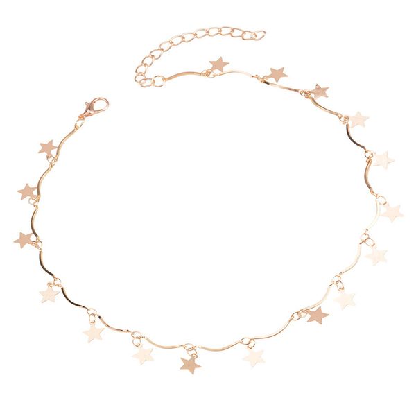 

звезда ожерелье простые чувствительные женщин choker очаровательной партия ювелирных изделия для женщин ожерелья, Golden;silver