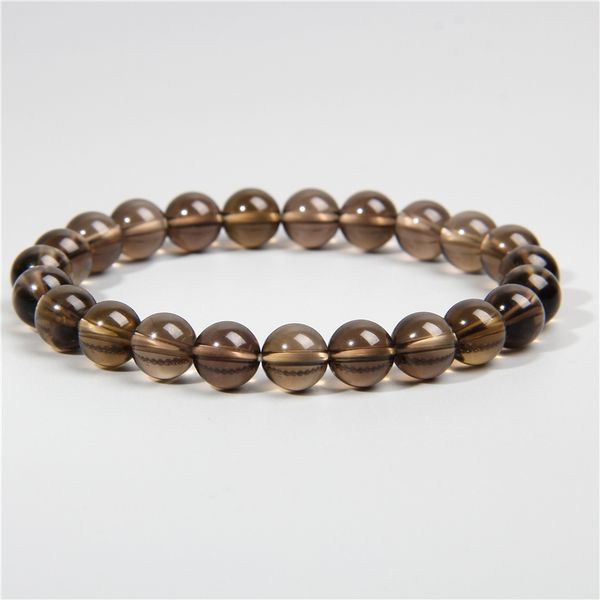 

smoky quartzs beads nracelet natural stone black crystal bracelet beaded braclet for men women semi precious stone jewelry