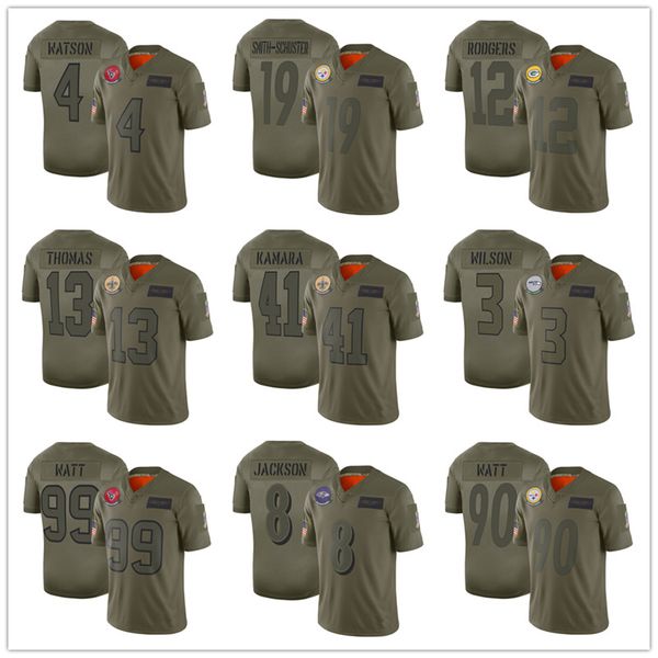 

Men women youth hou ton 4 de haun wat on 99 j j watt texan 19 mith chu ter 12 aaron rodger camo 2019 alute to ervice limited jer ey