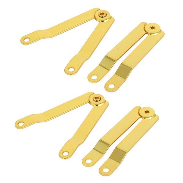 

jewelry box case metal cover lid support hinges gold tone 4pcs, Pink;blue