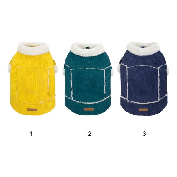 

pet dog clothes for dogs puppy warm clothes coat pet corduroy cotton-padded clothes warm costume puppy british style coat