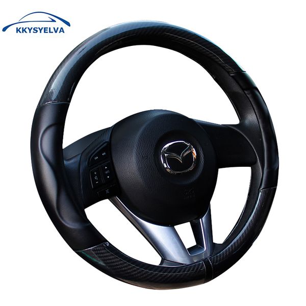 

kkysyelva 38cm car steering wheel cover leather steering covers universal 38cm wheel cover