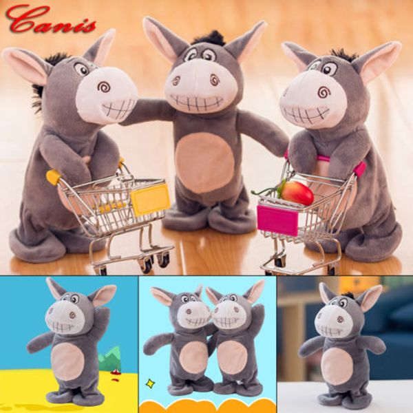 

говоря donkey pet плюшевые игрушки интерактивная игрушка звук мягкий милый подарок для собаки кошки
