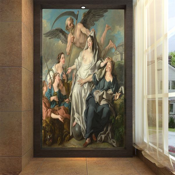 

european 3d stereo oil painting character angel wallpaper large background wall painting l decorative background wall paper