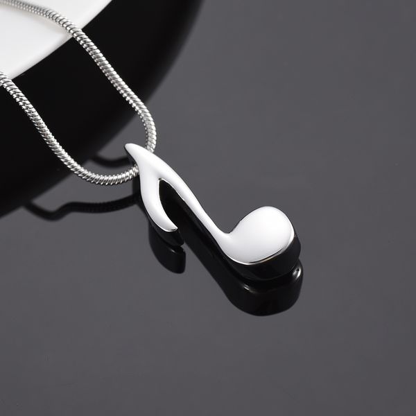 

lkj9951 silver,black color music note memorial urn pendant ash keepsake necklace,music instrument cremation jewelry
