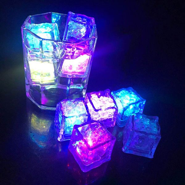 

светодиодная вспышка ice cube glowing party свет световой индикатор мигает ice cubes жидкое активный датчик ночники для свадьбы фестиваль ро