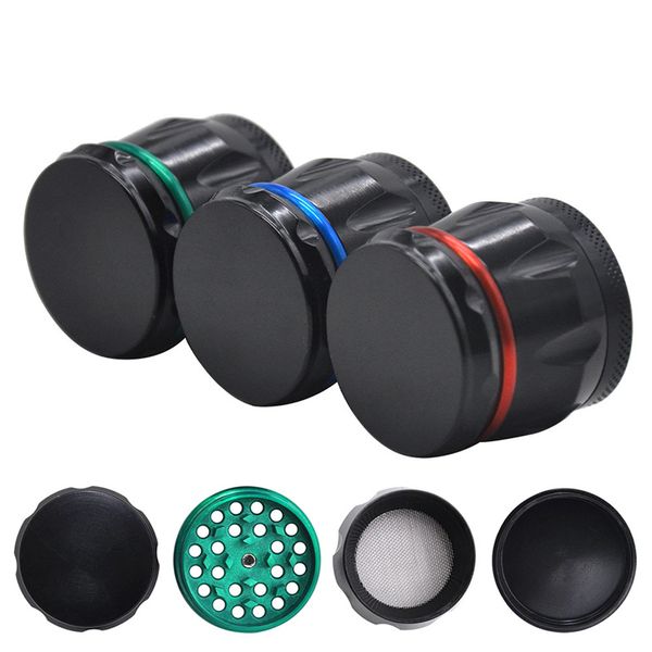 

Красочные Dia: 43mm Барабанного Херб Grinder 4 слоя металл цинк сплав табак Herbal Измельчители С / Без Sharpstone LOGO