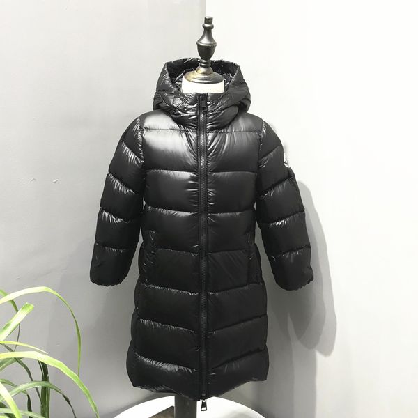 

30 degrees children boys girls warm winter down jackets boys winter coat kids hooded thicken long waterproof parka 100-160, Blue;gray